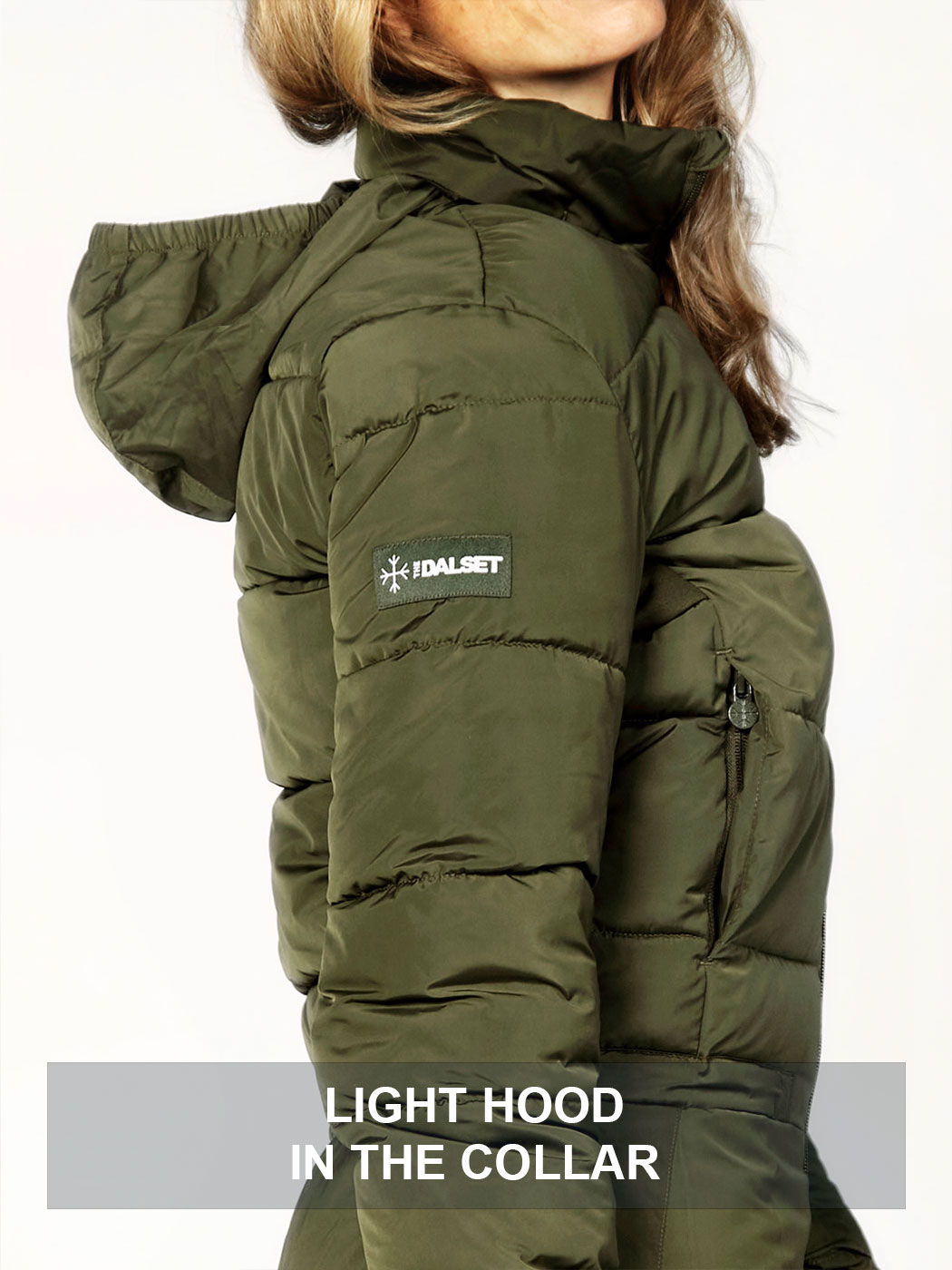 Onepiece-hood-in-collar-green-The-Dalset